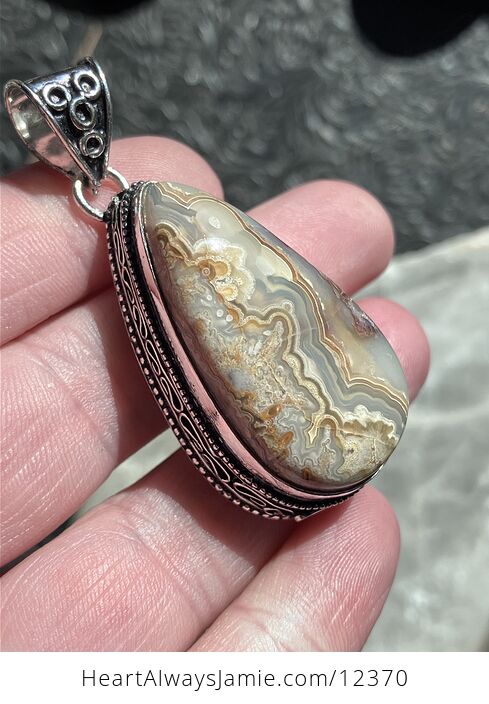 Crazy Lace Agate Stone Crystal Jewelry Pendant - #ckhoivaP3Nc-3