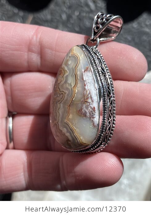 Crazy Lace Agate Stone Crystal Jewelry Pendant - #ckhoivaP3Nc-4