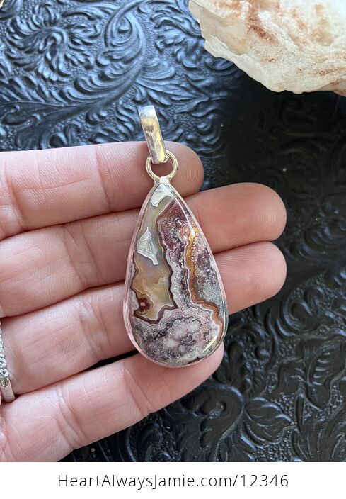 Crazy Lace Agate Stone Crystal Jewelry Pendant - #dy8ov2D7Q5g-1