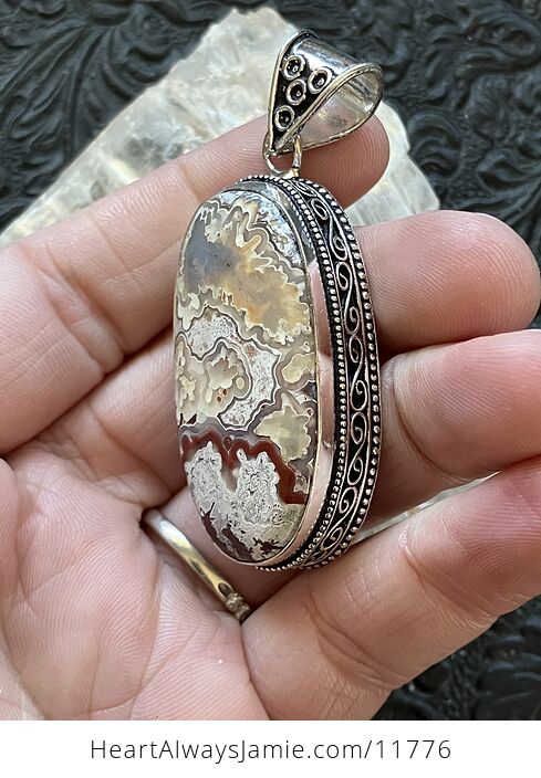 Crazy Lace Agate Stone Crystal Jewelry Pendant - #sCL6XVJ5dcA-8