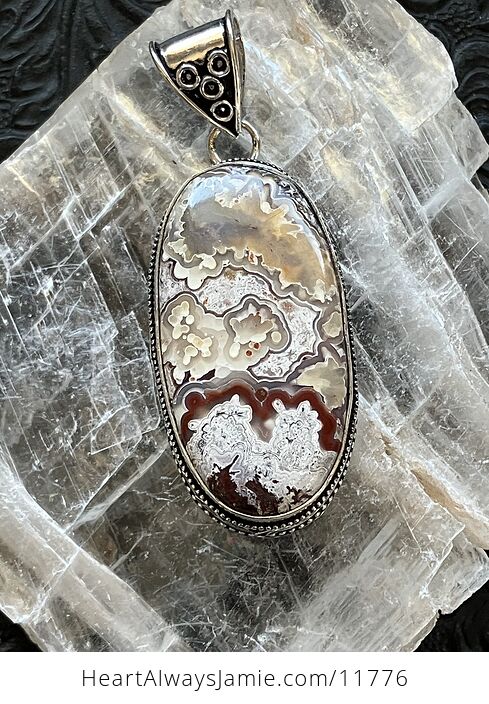Crazy Lace Agate Stone Crystal Jewelry Pendant - #sCL6XVJ5dcA-1