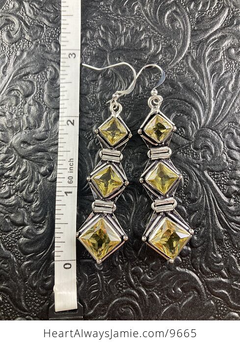 Created Citrine Stone Crystal Earrings Jewelry - #uwtpQkLnVyM-6