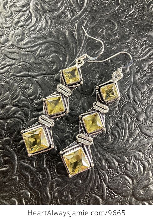 Created Citrine Stone Crystal Earrings Jewelry - #uwtpQkLnVyM-5