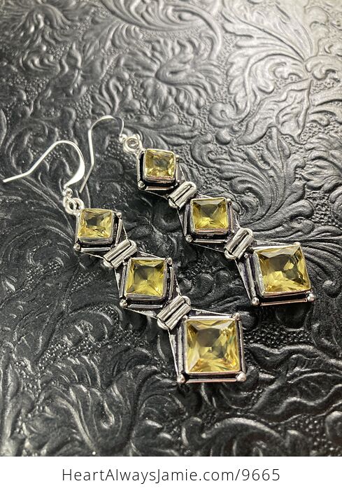 Created Citrine Stone Crystal Earrings Jewelry - #uwtpQkLnVyM-4