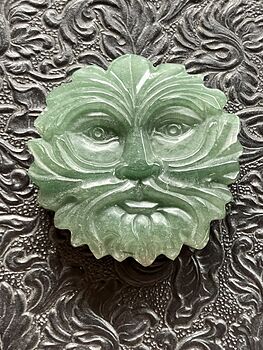Crystal Carving of the Green Man or Foliate Head Tree God in Green Aventurine #jnWDp9X2ZF0