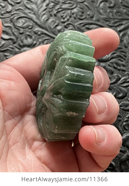 Crystal Carving of the Green Man or Foliate Head Tree God in Green Aventurine - #jnWDp9X2ZF0-4