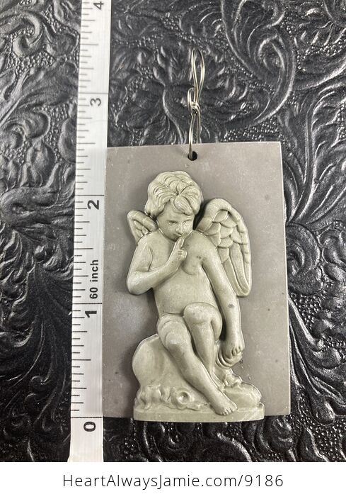 Cupid Hushing Jasper Pendant Stone Jewelry Mini Art Ornament - #hdYk6uDhbV8-5