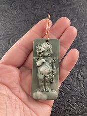 Cupid Jasper Pendant Stone Jewelry Mini Art Ornament #Ybdwcz34QAM