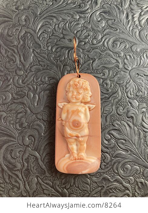 Cupid Jasper Pendant Stone Jewelry Mini Art Ornament - #3ZZ4JO6XtlQ-2