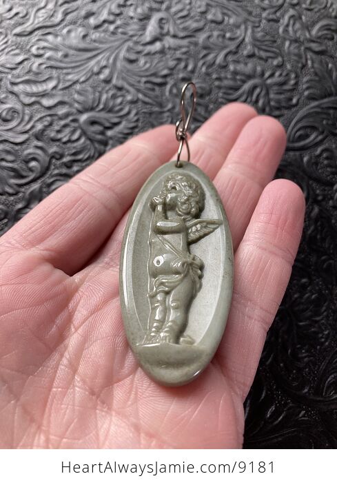 Cupid Jasper Pendant Stone Jewelry Mini Art Ornament - #M2CaxMGcisc-3