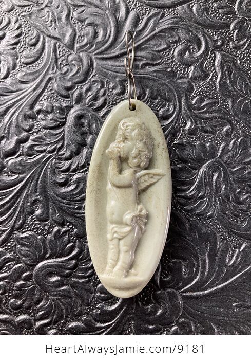 Cupid Jasper Pendant Stone Jewelry Mini Art Ornament - #M2CaxMGcisc-4