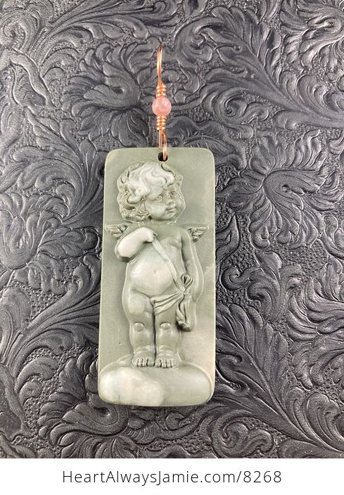 Cupid Jasper Pendant Stone Jewelry Mini Art Ornament - #Ybdwcz34QAM-2