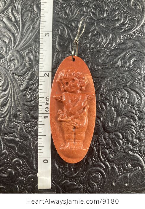 Cupid Jasper Pendant Stone Jewelry Mini Art Ornament - #oaTqfLu21jk-6