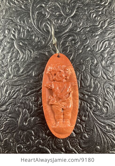Cupid Jasper Pendant Stone Jewelry Mini Art Ornament - #oaTqfLu21jk-5