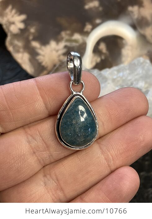 Dainty Sparkly Blue Apatite Stone Crystal Jewelry Pendant - #SZXf18O4Jeg-2