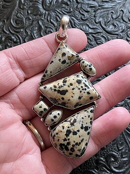 Dalmatian Jasper Stone Crystal Jewelry Pendant #2Qei6vpys14