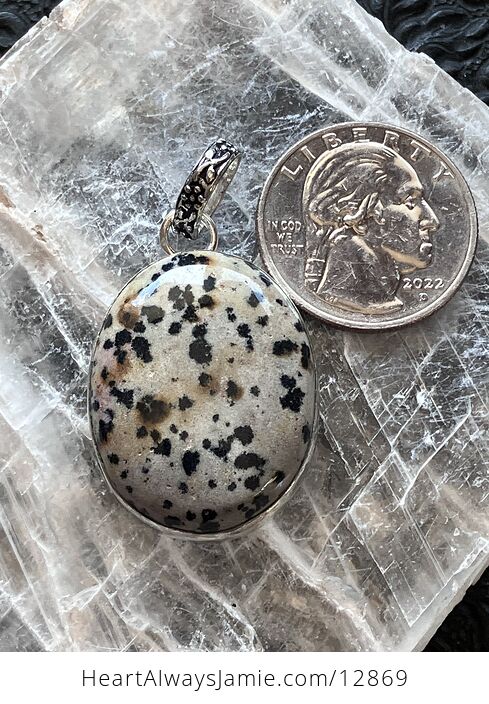 Dalmatian Jasper Stone Pendant - #fDwyk5ksVtc-6