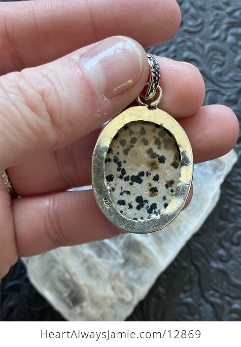 Dalmatian Jasper Stone Pendant - #fDwyk5ksVtc-4