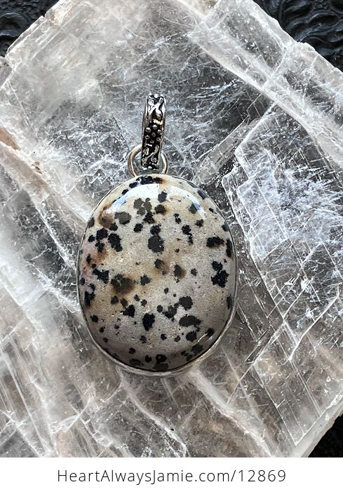 Dalmatian Jasper Stone Pendant - #fDwyk5ksVtc-5