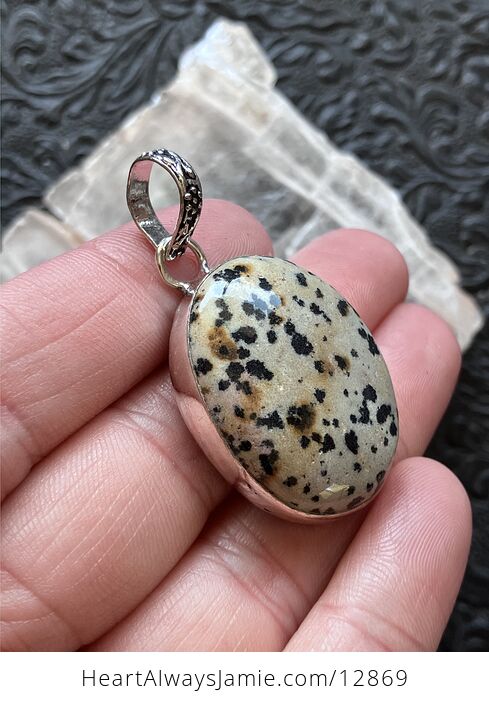 Dalmatian Jasper Stone Pendant - #fDwyk5ksVtc-2