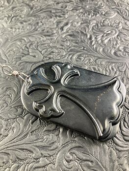 Dark Blue Hawks Eye or Tigers Eye Cross Stone Jewelry Pendant Mini Art Ornament #0CUICNmZcL0