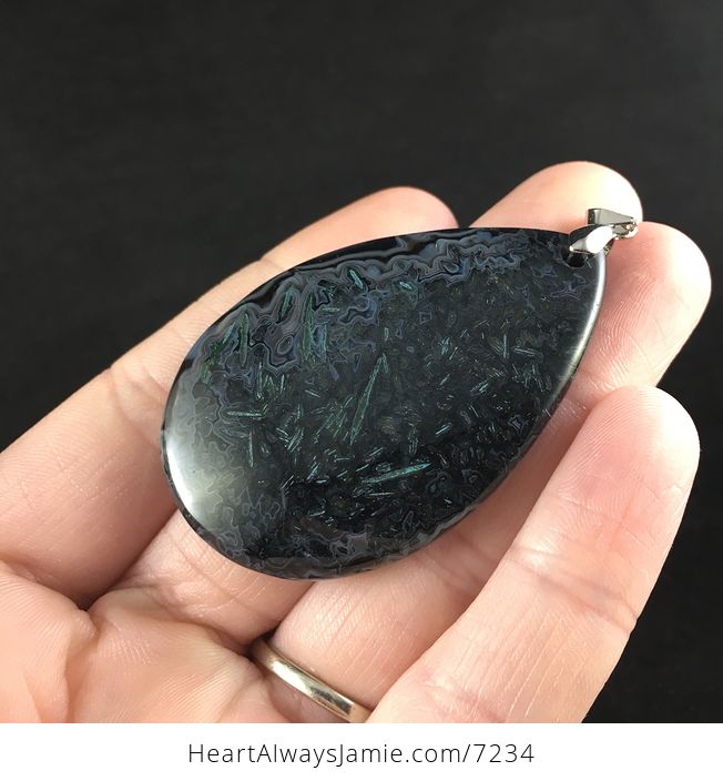 Dark Crazy Lace Mexican Agate Stone Jewelry Pendant - #gP9GAcr9MI8-5