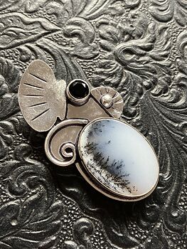 Dendritic Opal Crystal Stone Jewelry Pendant #NfZoHyB475Q