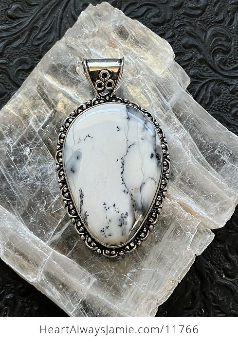 Dendritic Opal Crystal Stone Jewelry Pendant - #HhFkE4kFulE-1