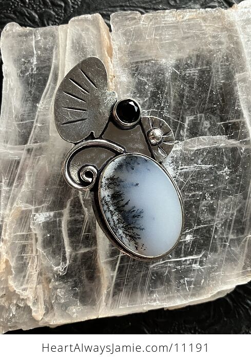 Dendritic Opal Crystal Stone Jewelry Pendant - #NfZoHyB475Q-2