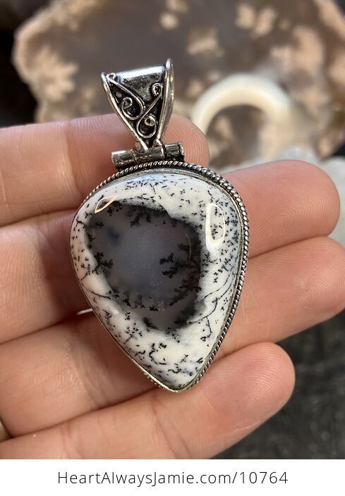 Dendritic Opal Crystal Stone Jewelry Pendant - #uh1RapPQJhw-2