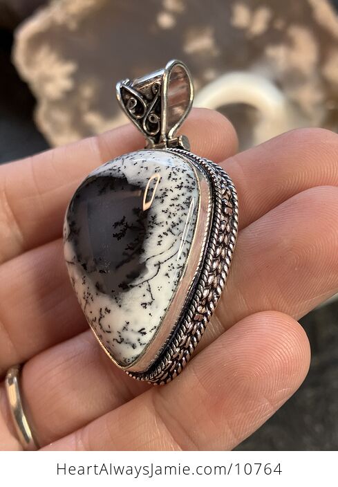 Dendritic Opal Crystal Stone Jewelry Pendant - #uh1RapPQJhw-4