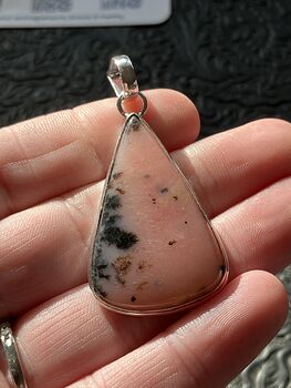 Dendritic Peruvian Pink Opal Crystal Stone Jewelry Pendant #0Nzte2HQc4Q