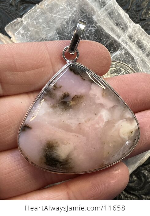 Dendritic Peruvian Pink Opal Crystal Stone Jewelry Pendant Scuff Discount - #uonDVhT4Llk-1