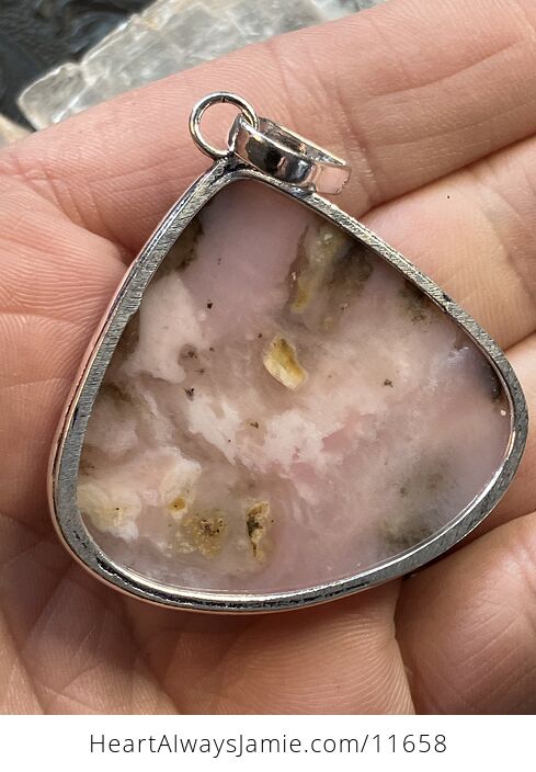 Dendritic Peruvian Pink Opal Crystal Stone Jewelry Pendant Scuff Discount - #uonDVhT4Llk-5