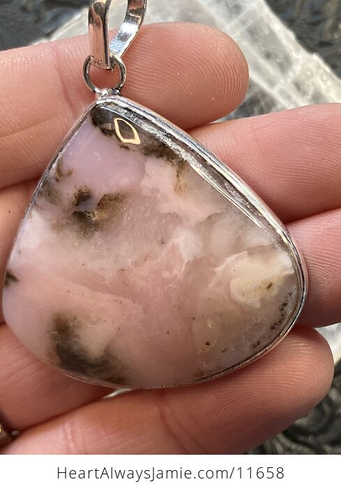 Dendritic Peruvian Pink Opal Crystal Stone Jewelry Pendant Scuff Discount - #uonDVhT4Llk-3