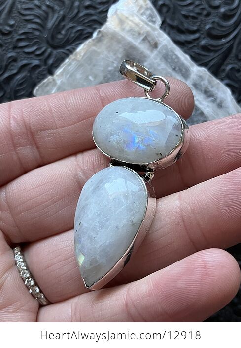 Double Rainbow Moonstone Pendant Stone Crystal Jewelry - #MBbmto9OehE-6