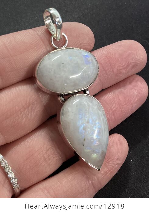 Double Rainbow Moonstone Pendant Stone Crystal Jewelry - #MBbmto9OehE-9