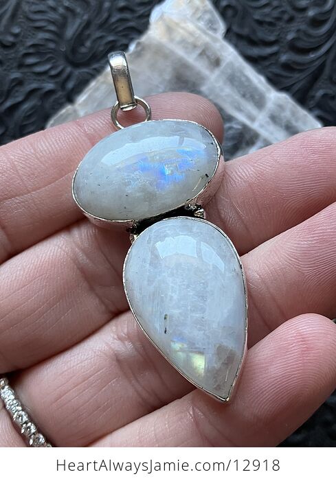 Double Rainbow Moonstone Pendant Stone Crystal Jewelry - #MBbmto9OehE-5