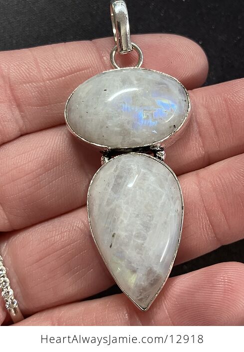 Double Rainbow Moonstone Pendant Stone Crystal Jewelry - #MBbmto9OehE-8