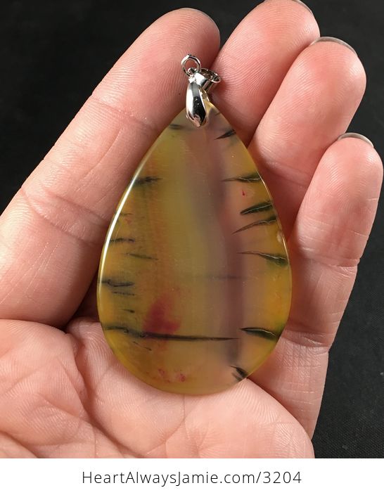 Dragon Veins Agate Stone Pendant Necklace - #phiZtBXLuJA-2