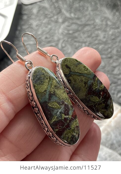 Dragons Bloodstone Crystal Jewelry Earrings - #D977jUj4Pq4-3