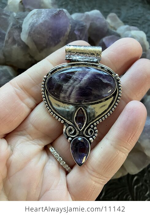 Dream Amethyst Crystal Stone Jewelry Pendant - #TXIxyBqO8tA-2