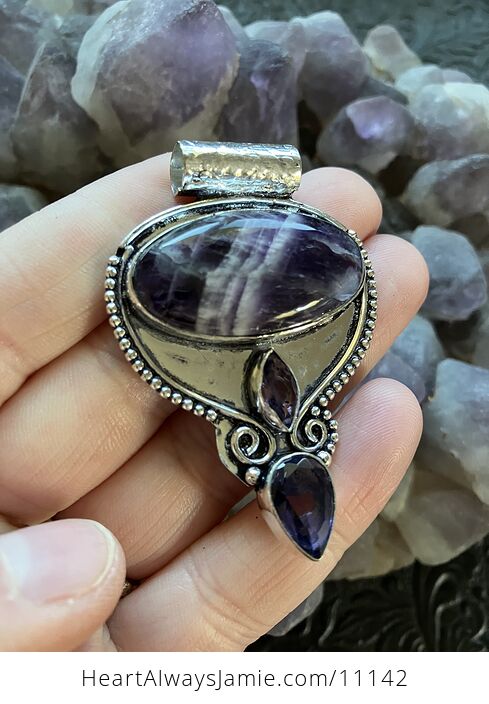 Dream Amethyst Crystal Stone Jewelry Pendant - #TXIxyBqO8tA-3