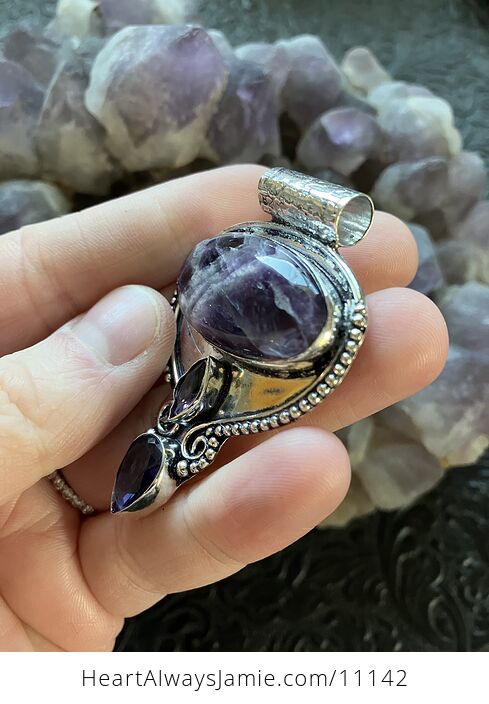 Dream Amethyst Crystal Stone Jewelry Pendant - #TXIxyBqO8tA-4