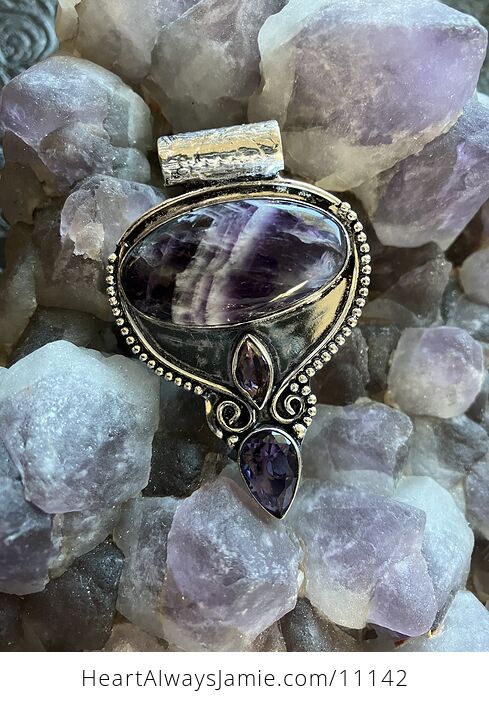 Dream Amethyst Crystal Stone Jewelry Pendant - #TXIxyBqO8tA-1