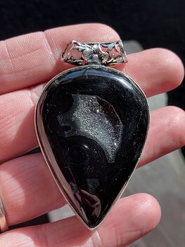 Druzy Black Agate Crystal Stone Jewelry Pendant #T3DGjCoCfKE