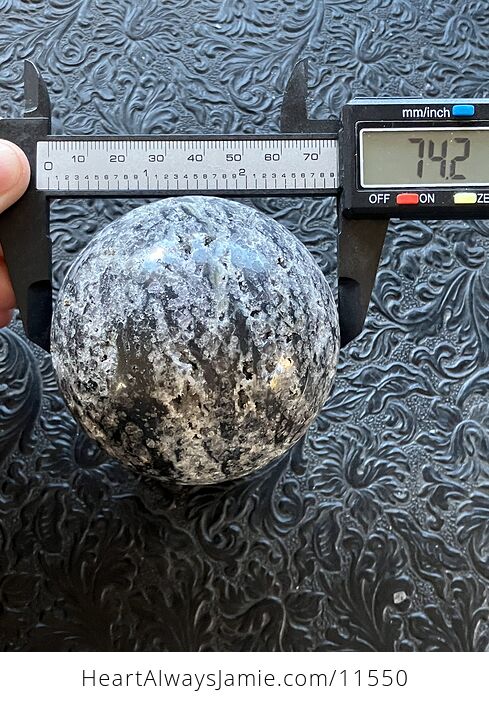 Druzy Brecciated Limestone with Sphalerite Trade Name Sphere Crystal Ball - #IWhZs1mwGX8-12