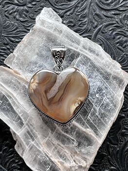 Druzy Montana Agate Heart Shaped Crystal Stone Jewelry Pendant #jaIZZHCE5Pw