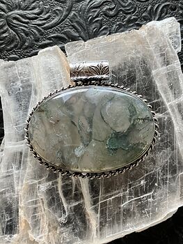 Druzy Moss Agate Stone Jewelry Crystal Pendant #5Kn8w0pUSUc