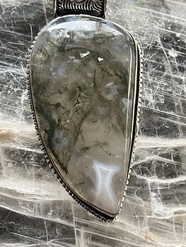 Druzy Moss Agate Stone Jewelry Crystal Pendant #GCzLWyks2SY